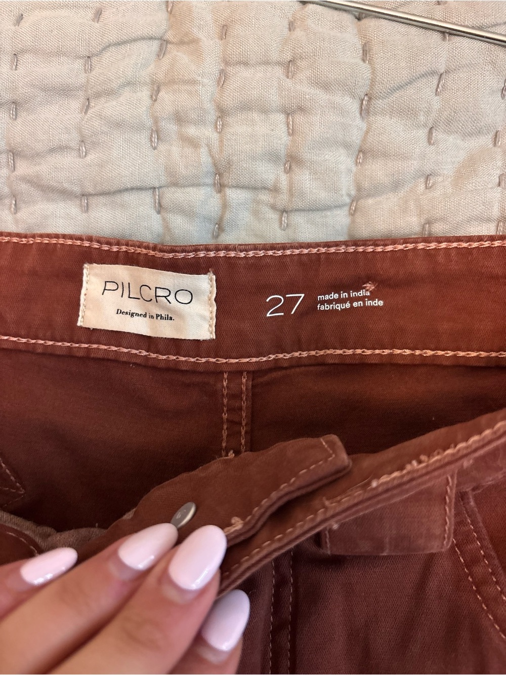 Pilcro Rust Red High-Waist Utility Pants - Picture 5 of 5